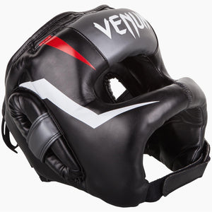 Caschetto Venum Elite Iron Nero-Nero con Barra-Combat Arena