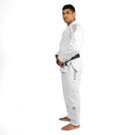 BJJ Gi Tatami Fightwear Estilo Black Label bianco-grigio