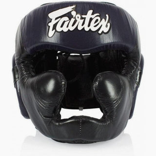 Casco Fairtex Diagonal Vision Sparring HG13 Nero-blu