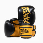 Rękawice do Muay Thai Fairtex Super Sparring BGV18 Black-Gold