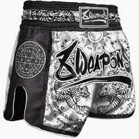 Pantaloncini kick-thai 8 Weapons Carbon Sak Yant Tigers-Combat Arena