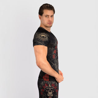 Rashguard Venum Santa Muerte 5.0 maniche corte Nero-Oro-Combat Arena