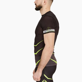 Rashguard a compressione Leone Revo Fluo AB927F-Combat Arena